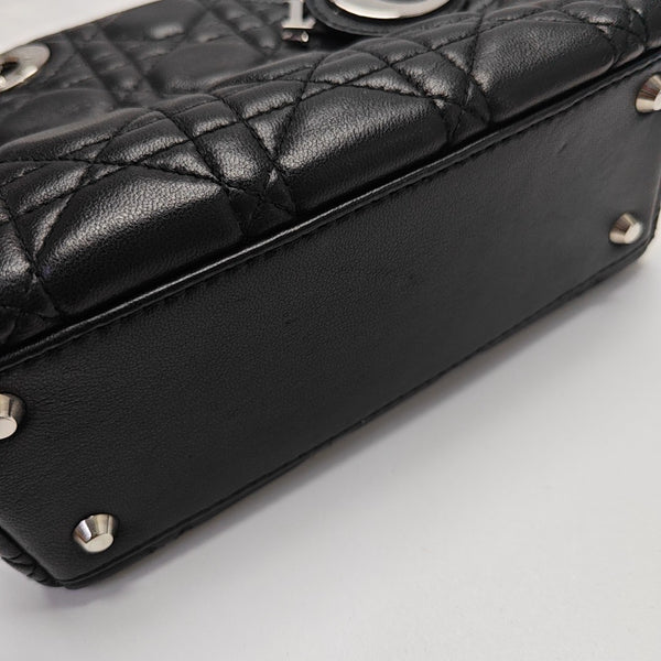Lady Dior Mini Cannage Lambskin Black