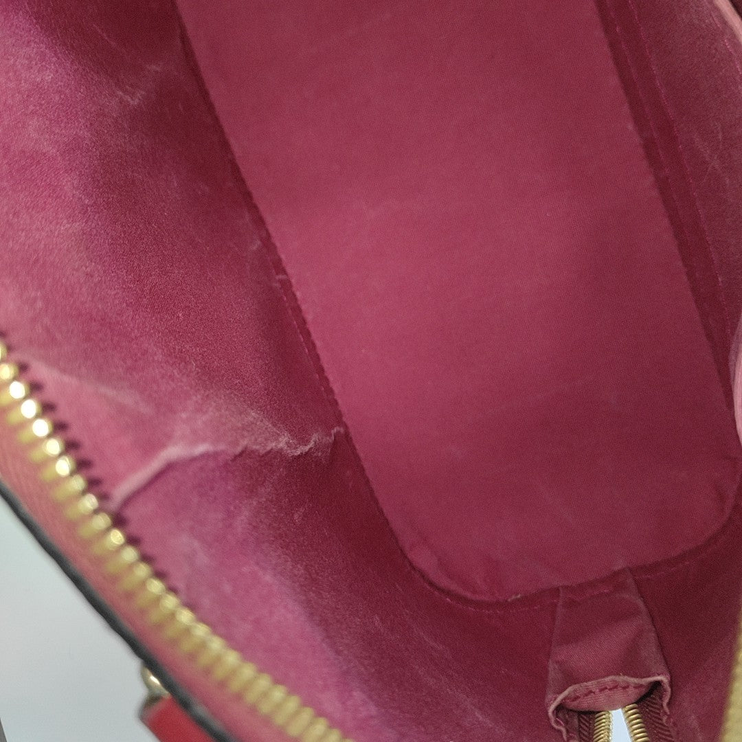 ALMA BB Monogram Patent Leather Red