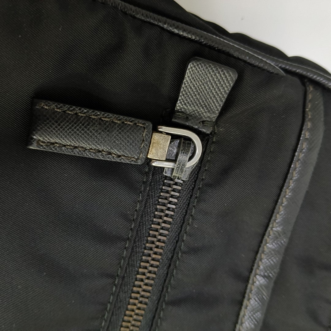 Bolso bandolera de nailon, nailon negro