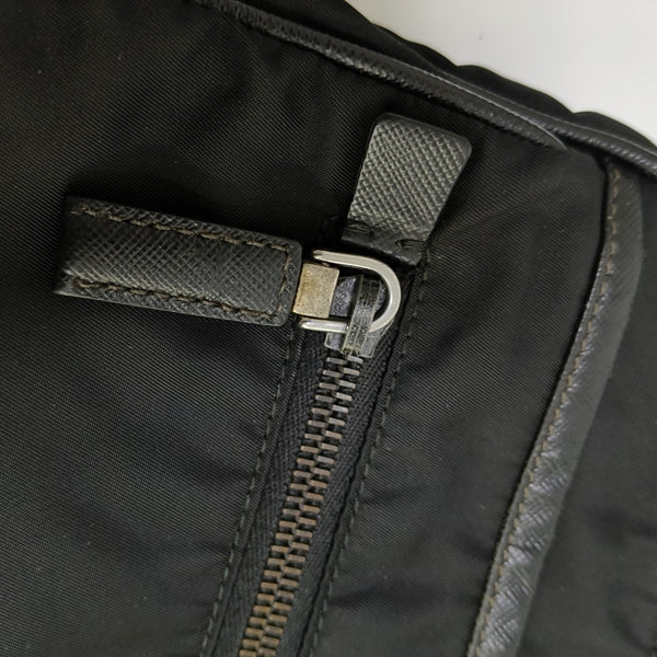 Bolso bandolera de nailon, nailon negro
