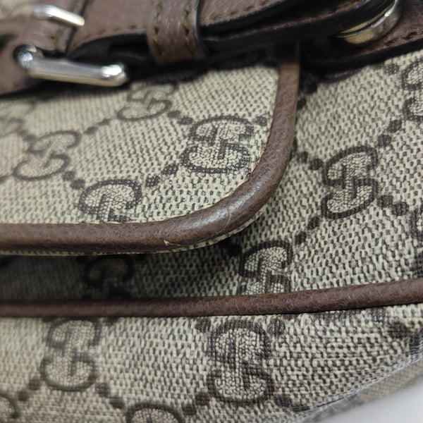 Monogram Coated Canvas Crossbody Bag Brown