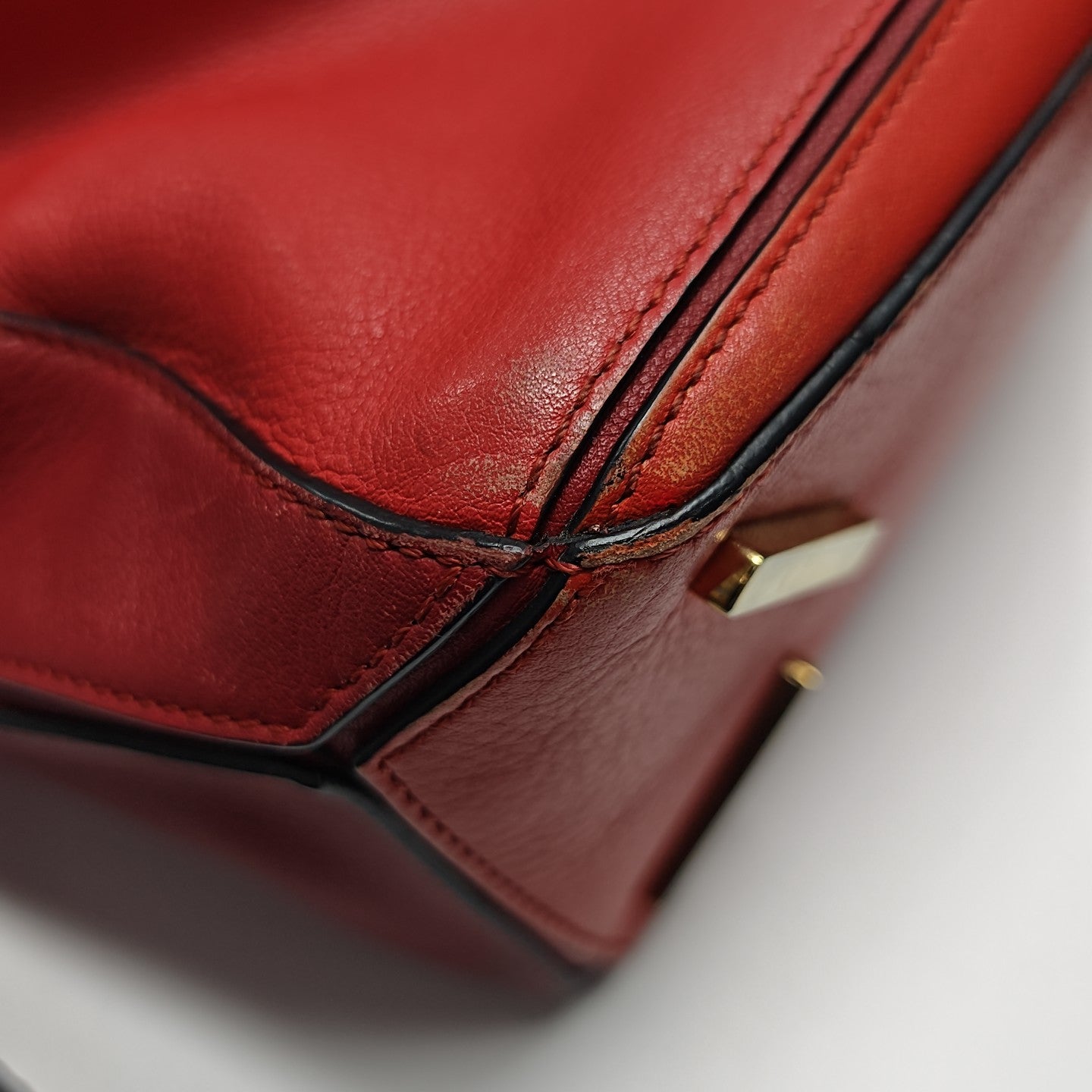 Puzzle Small Calfskin Red