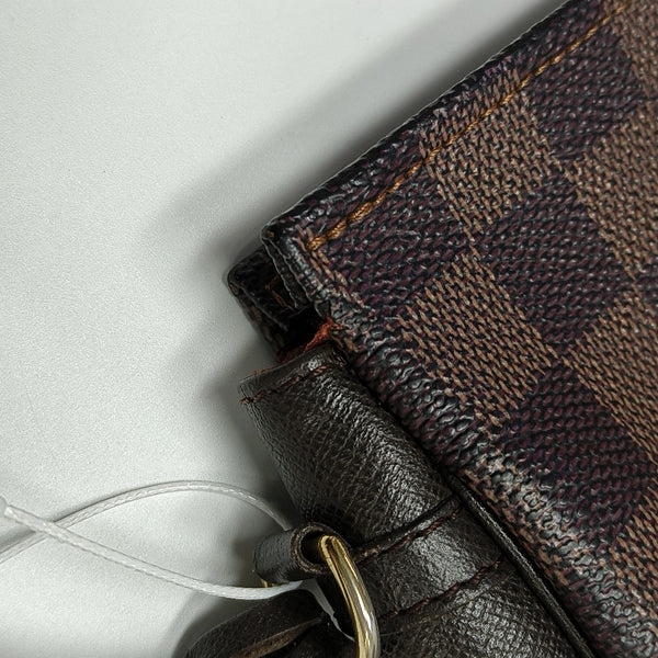 TROUSSE MAKE UP Damier Ebene Coated Canvas Brown