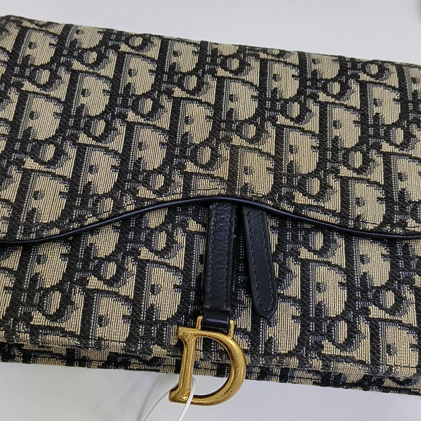 Saddle Small Oblique Canvas Blue