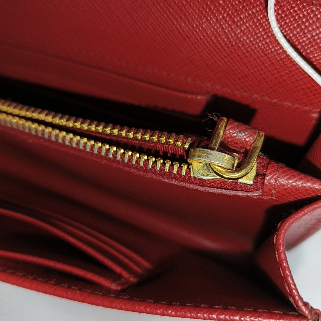 Saffiano Calfskin Crossbody Bag Red