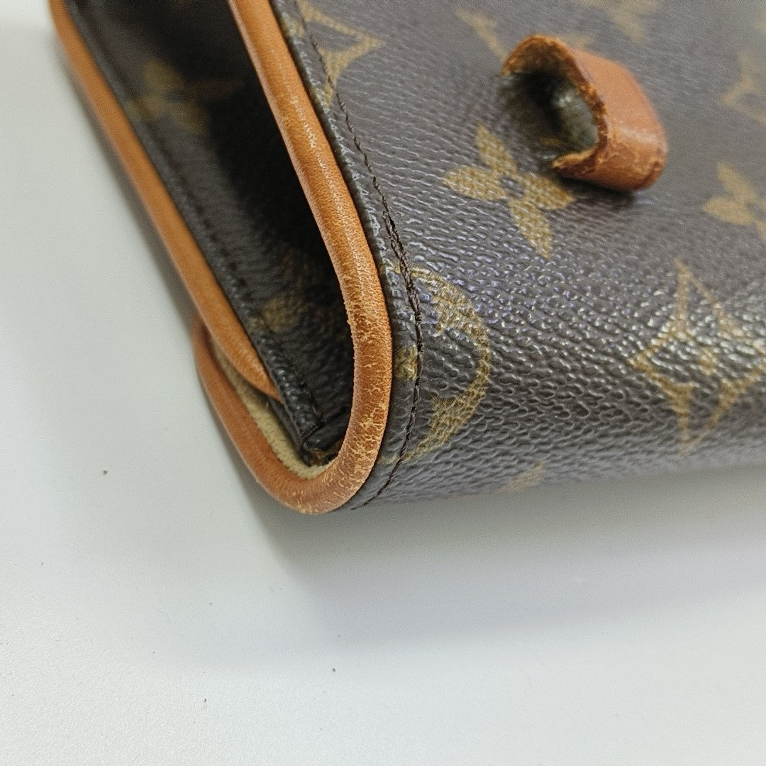 FLORENTINE Monogram Coated Canvas Brown
