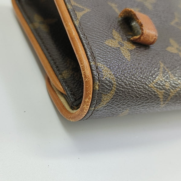FLORENTINE Monogram Coated Canvas Brown