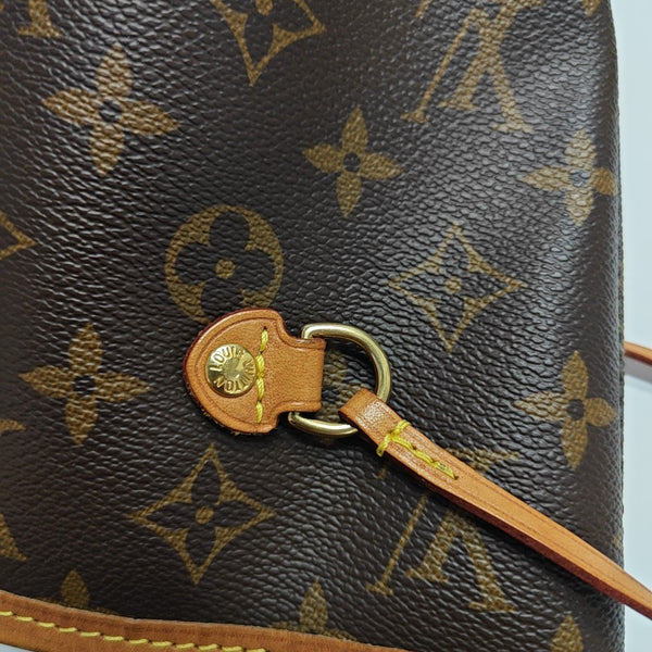 NEVERFULL MM Monogram Coated Canvas Brown