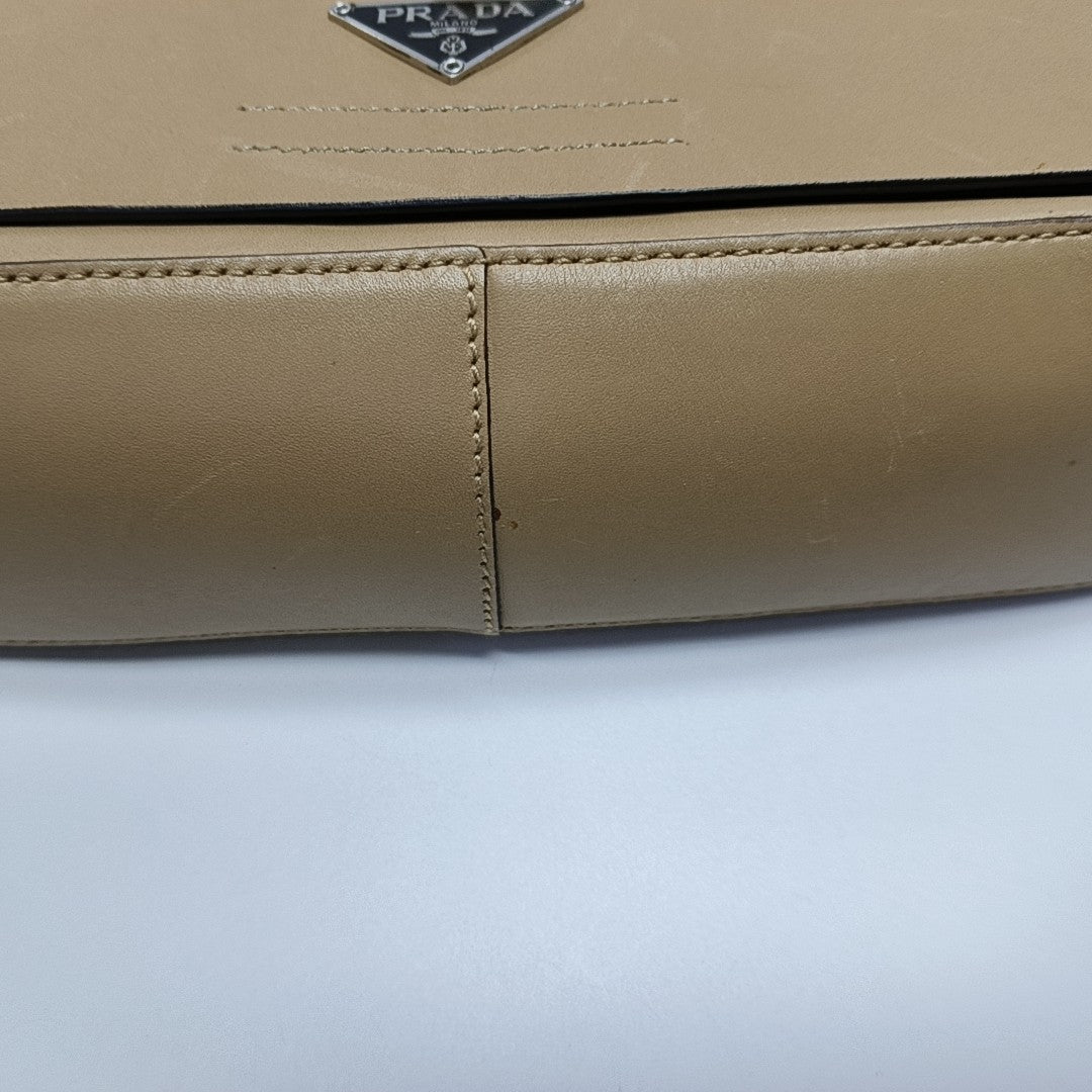 Calfskin Shoulder Bag Beige