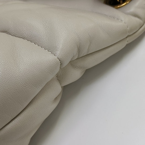 PUFFER Small Quilted Lambskin Gray