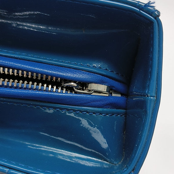 Lady Dior Large Cannage Patent Leather Blue