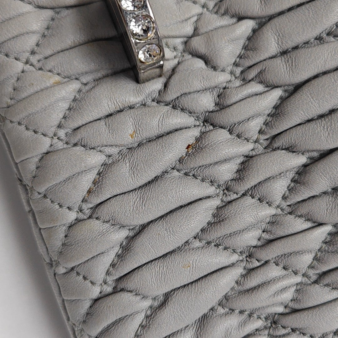 Crystal Quilted Lambskin Blue