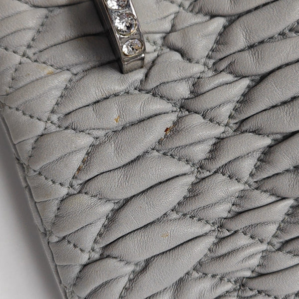 Crystal Quilted Lambskin Blue