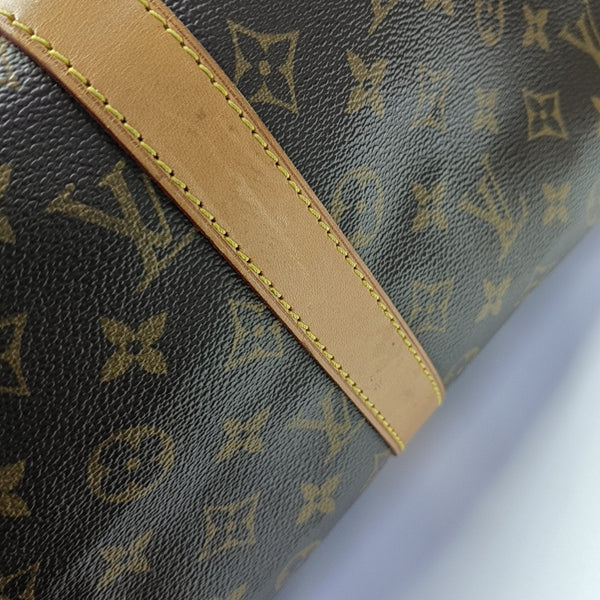 KEEPALL 45 Monogram Coated Canvas Brown