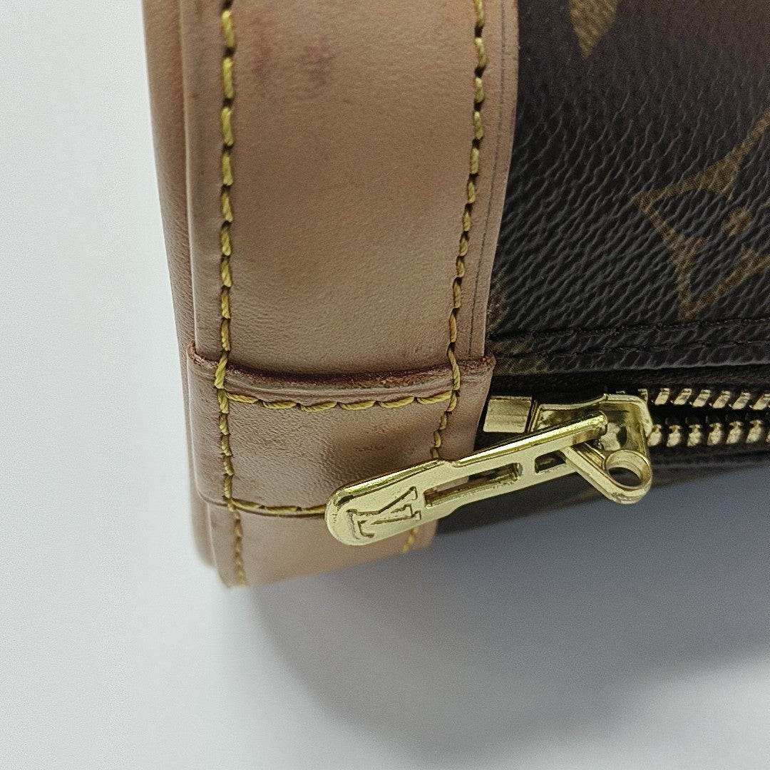 ALMA BB Monogram Coated Canvas Brown
