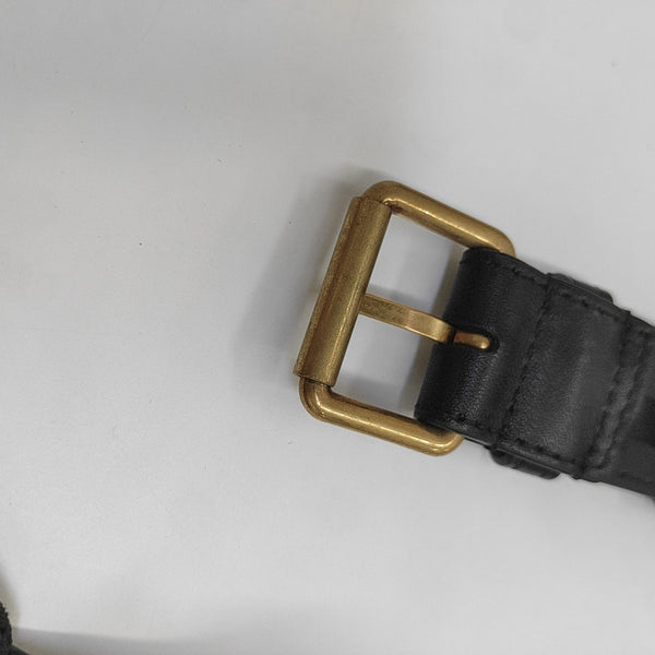 GG Marmont Super Mini Quilted Calfskin Black