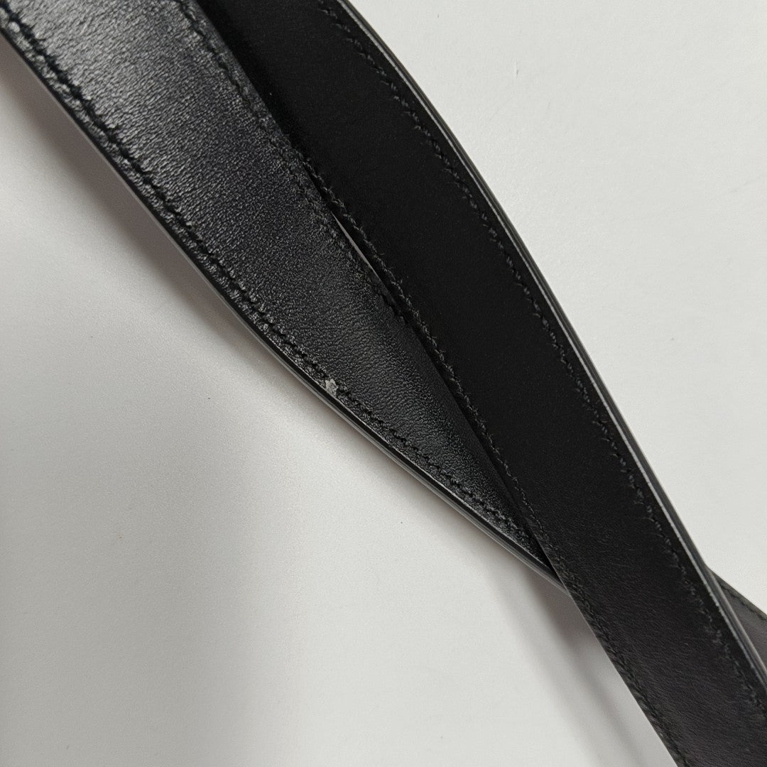 Coated Canvas Shoulder Bag Black