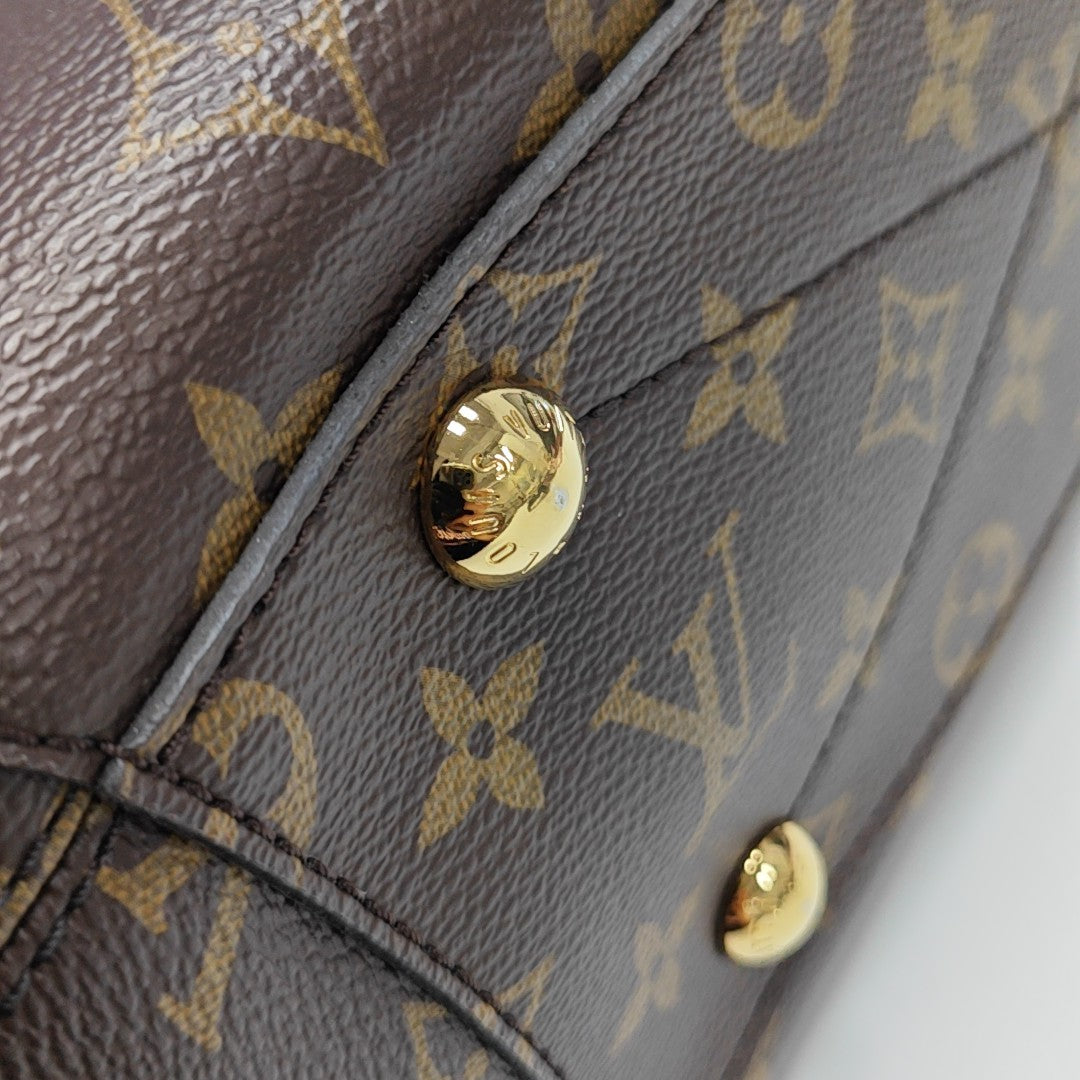 MONTAIGNE BB Monogram Coated Canvas Brown
