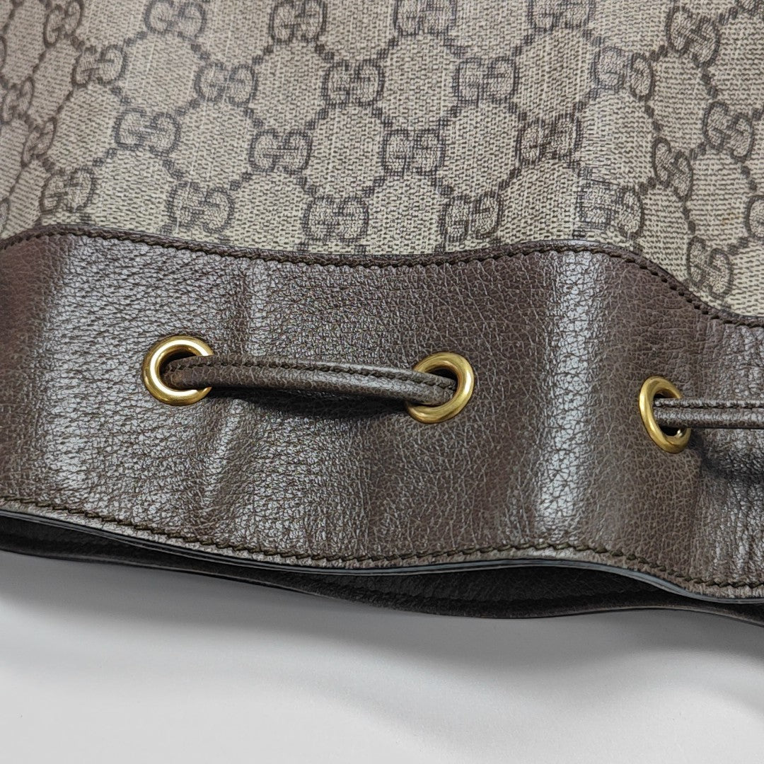 Ophidia Small Monogram Coated Canvas Beige