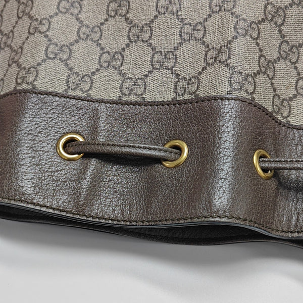 Ophidia Small Monogram Coated Canvas Beige