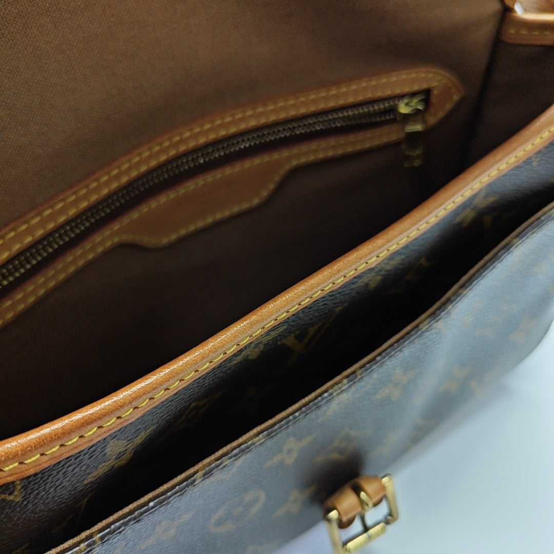 SOLOGNE PM Monogram Coated Canvas Brown