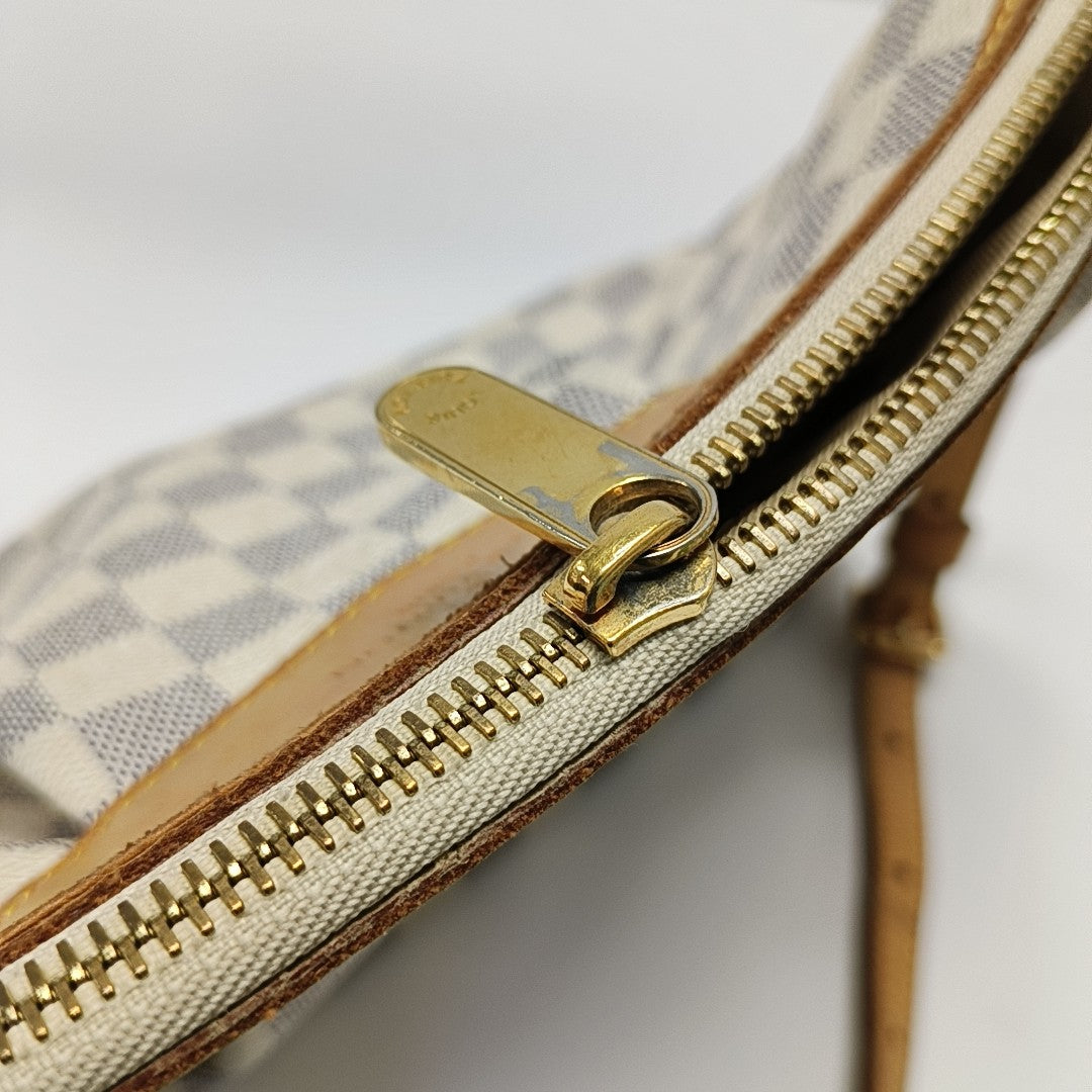 SIRACUSA PM Damier Azur Coated Canvas White