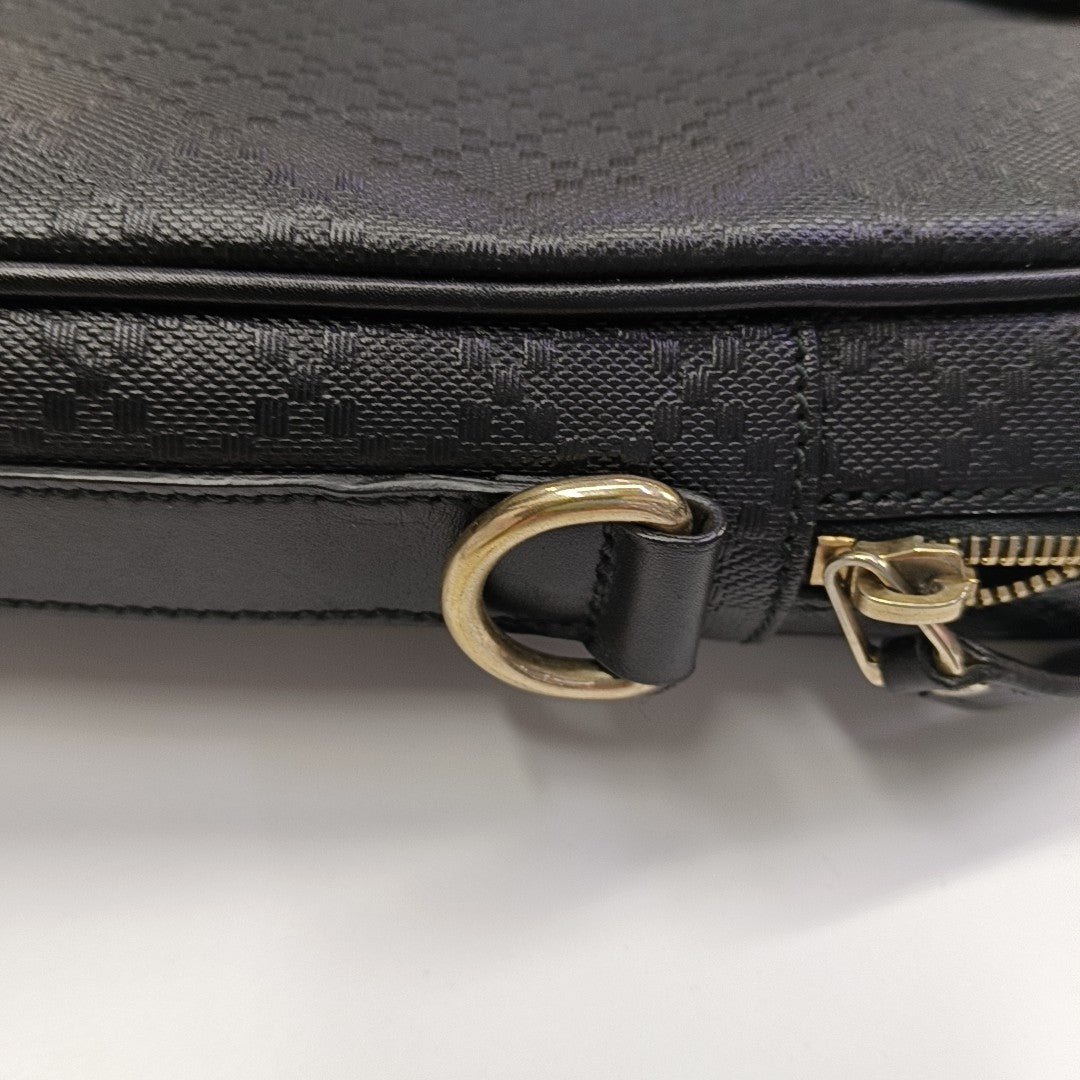 Calfskin Top Handle Bag Black
