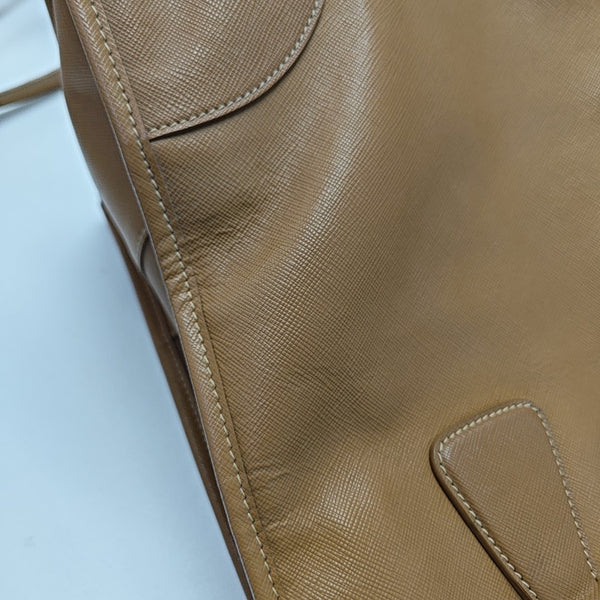 Saffiano Calfskin Tote Bag Brown
