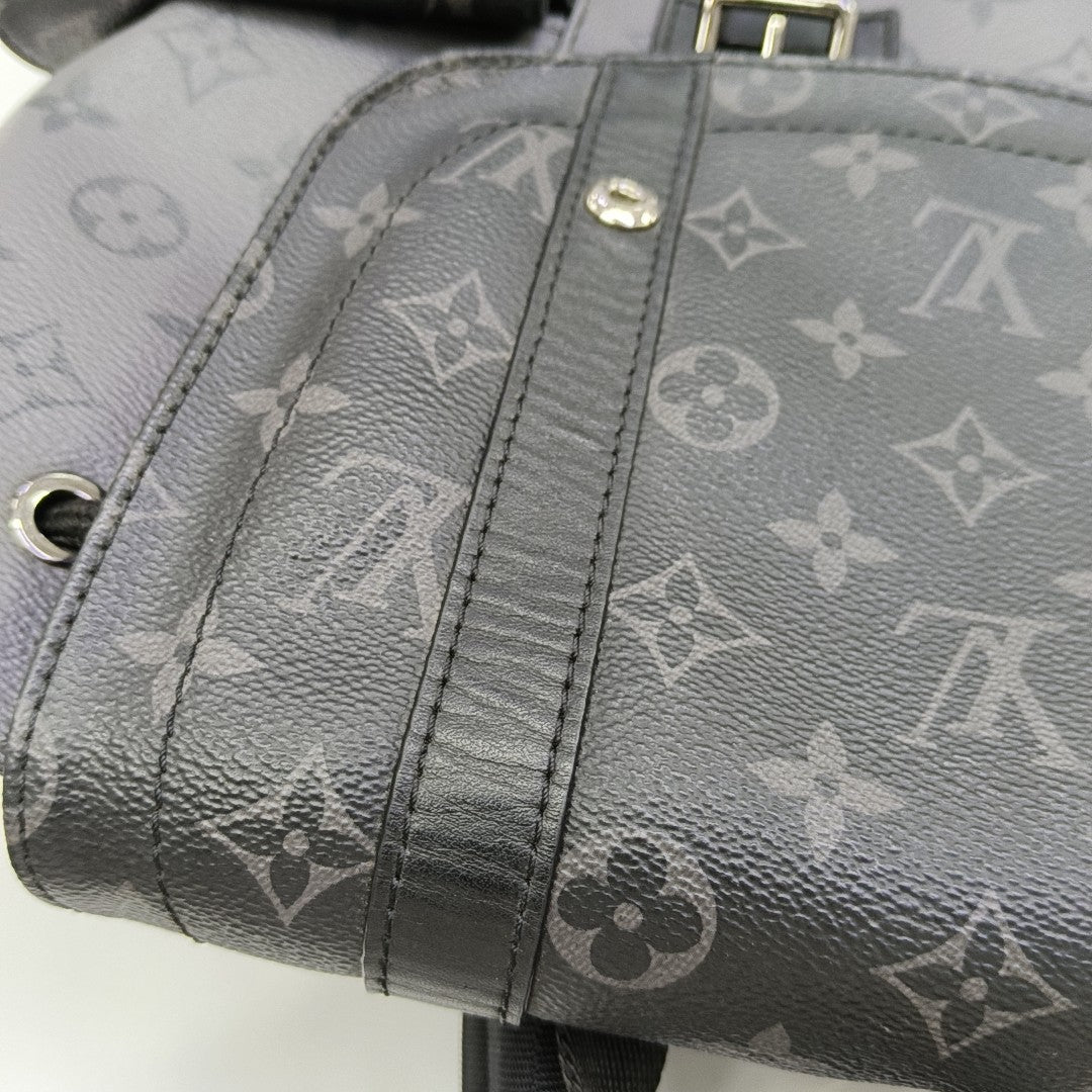 CHRISTOPHER Monogram Coated Canvas Gray