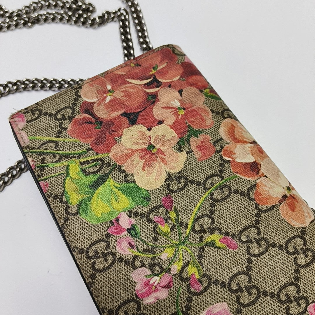 GG Blooms Monogram Coated Canvas Beige