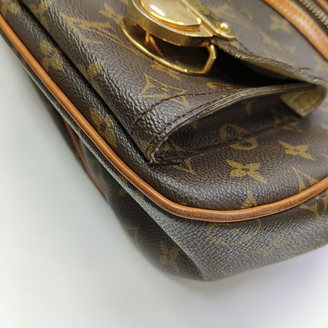 HUDSON GM Monogram Coated Canvas Brown