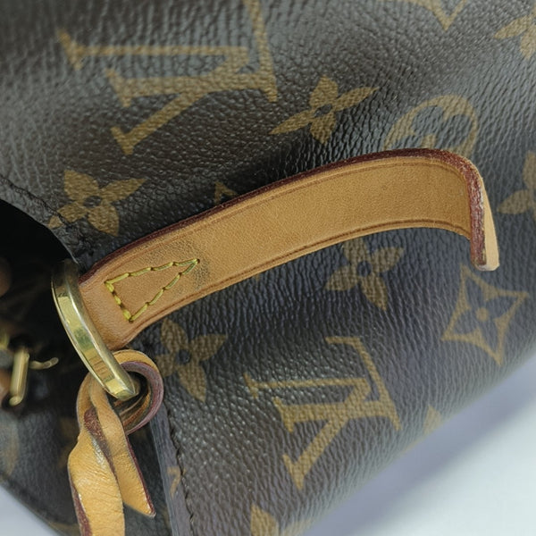 MONTAIGNE GM Monogram Coated Canvas Brown