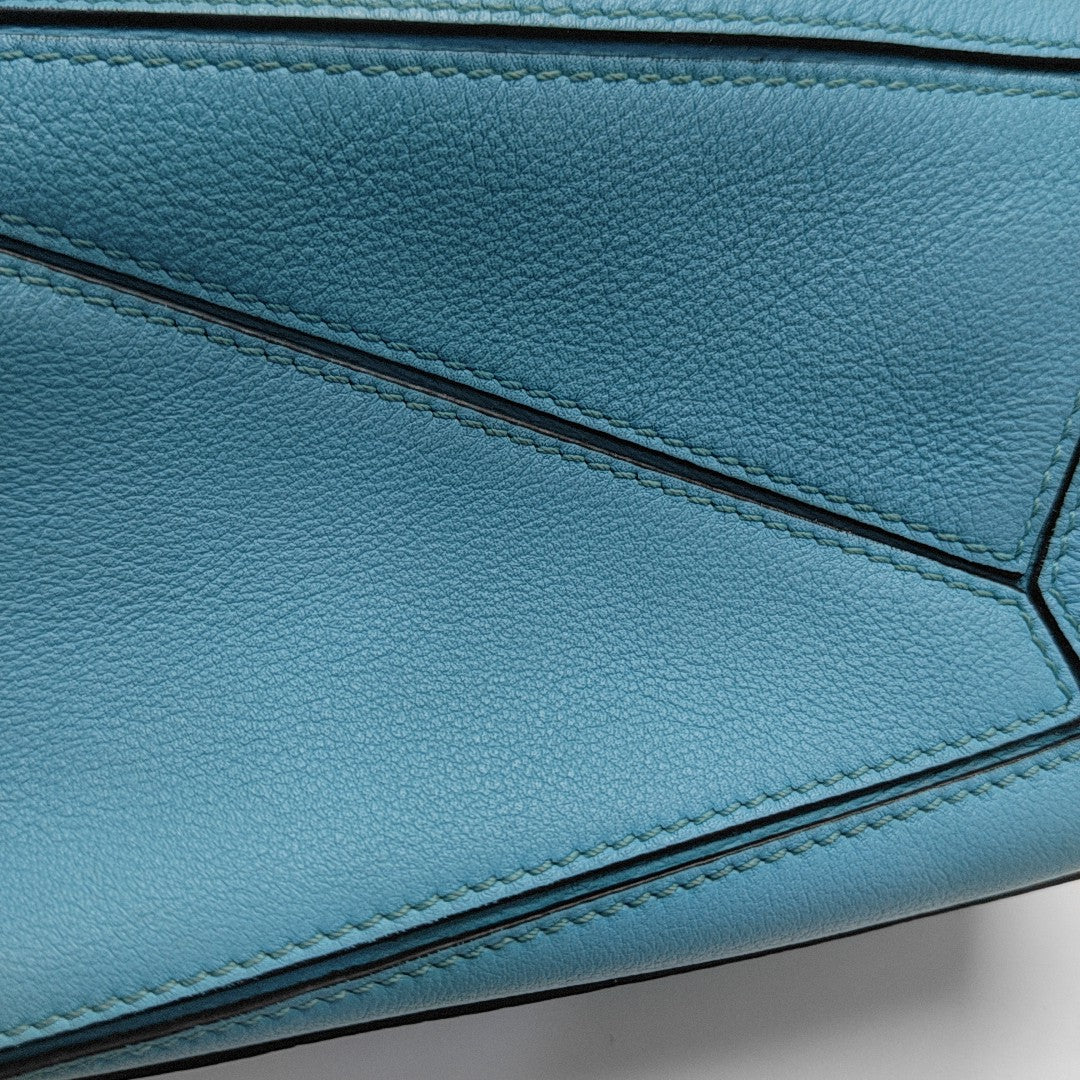 Puzzle Mini Calfskin Blue