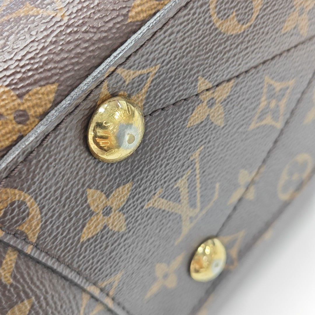 MONTAIGNE BB Monogram Coated Canvas Brown