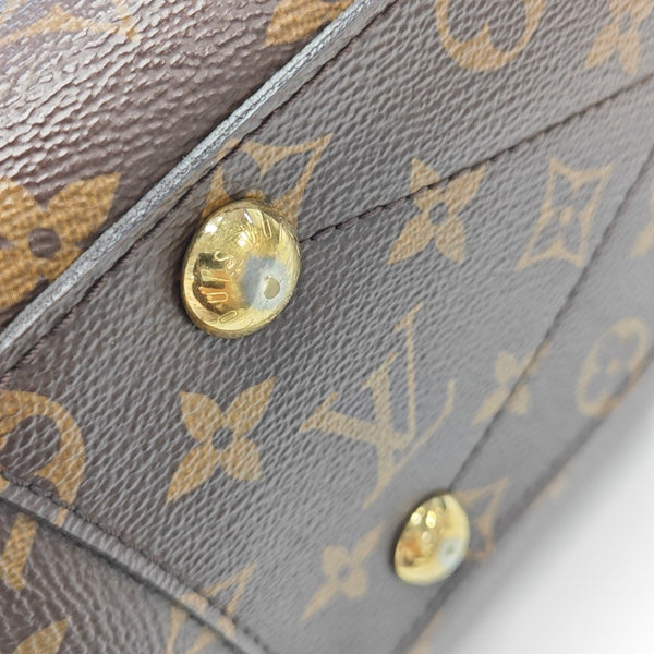 MONTAIGNE BB Monogram Coated Canvas Brown