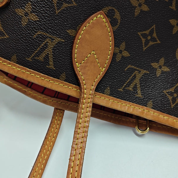 NEVERFULL MM Monogram Coated Canvas Brown