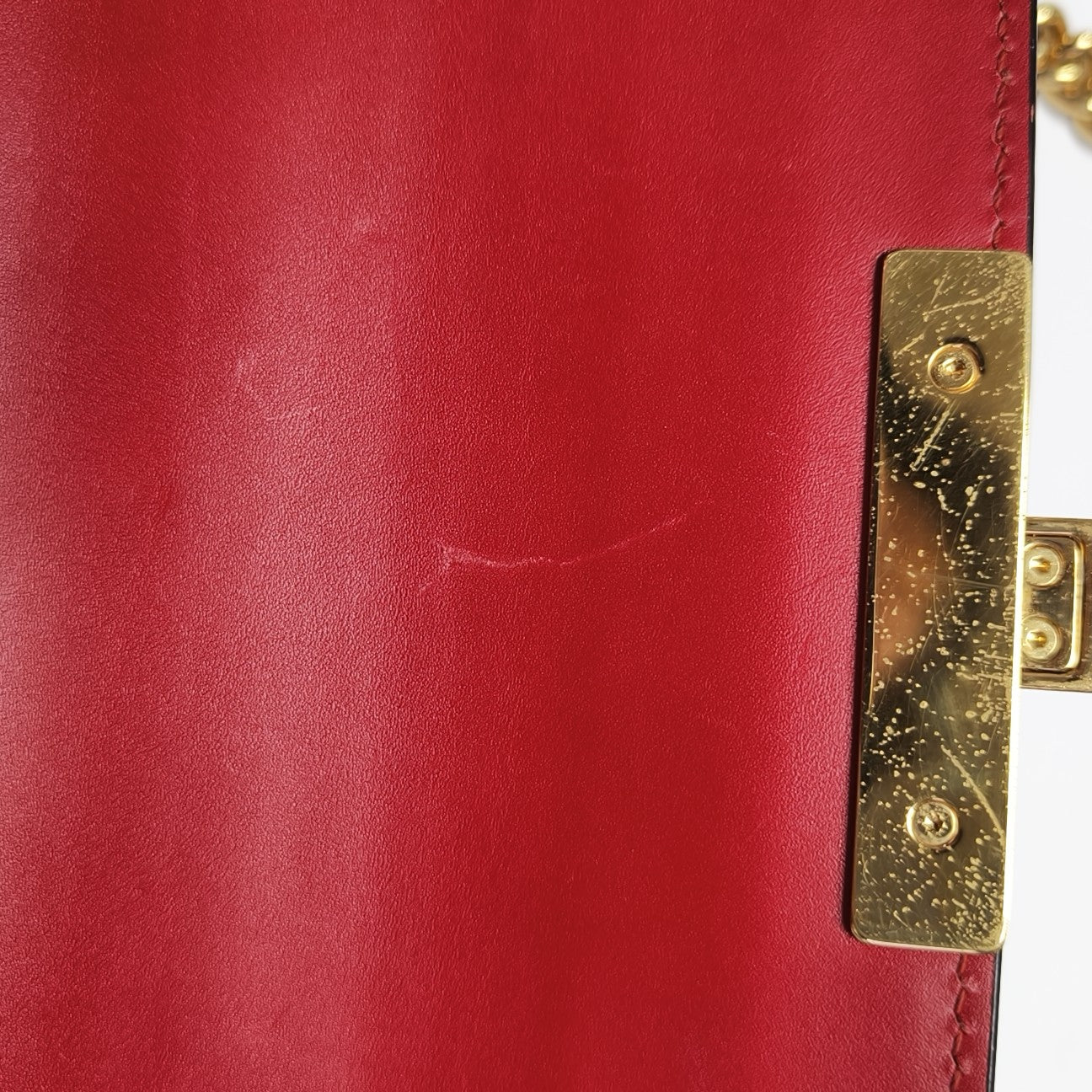 Padlock Small Monogram Calfskin Red