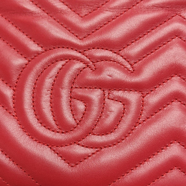 GG Marmont Mini Quilted Calfskin Red