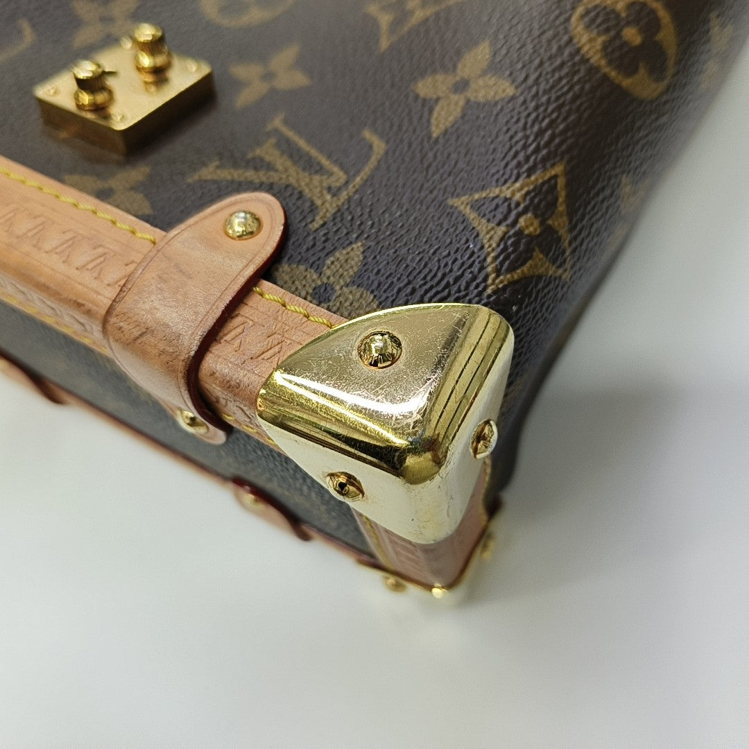 SIDE TRUNK MM Monogram Coated Canvas Brown