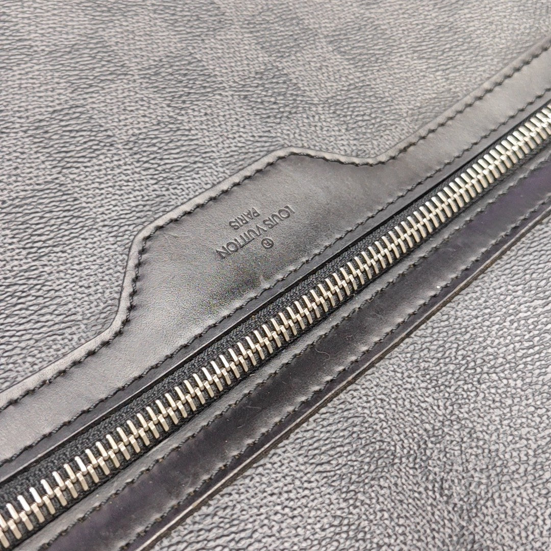 STEEVE Damier Graphite Coated Canvas Gray