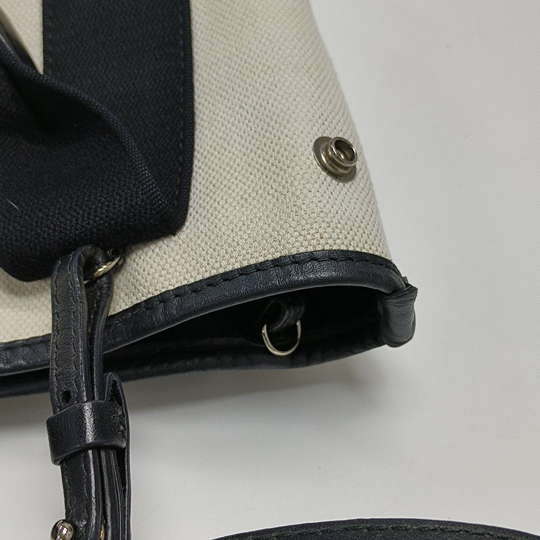 Navy Mini Canvas White
