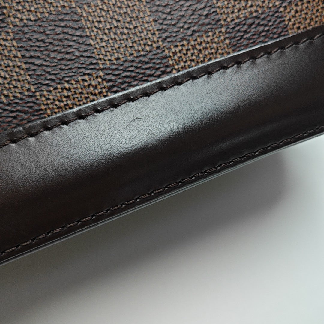 ALMA BB Damier Ebene Coated Canvas Brown