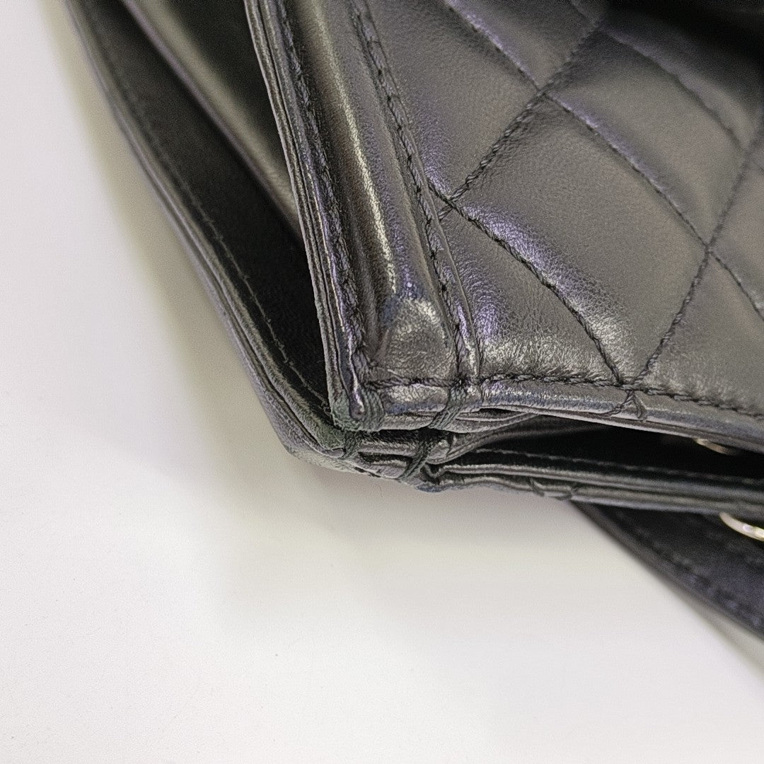 Quilted Lambskin Tote Bag Black