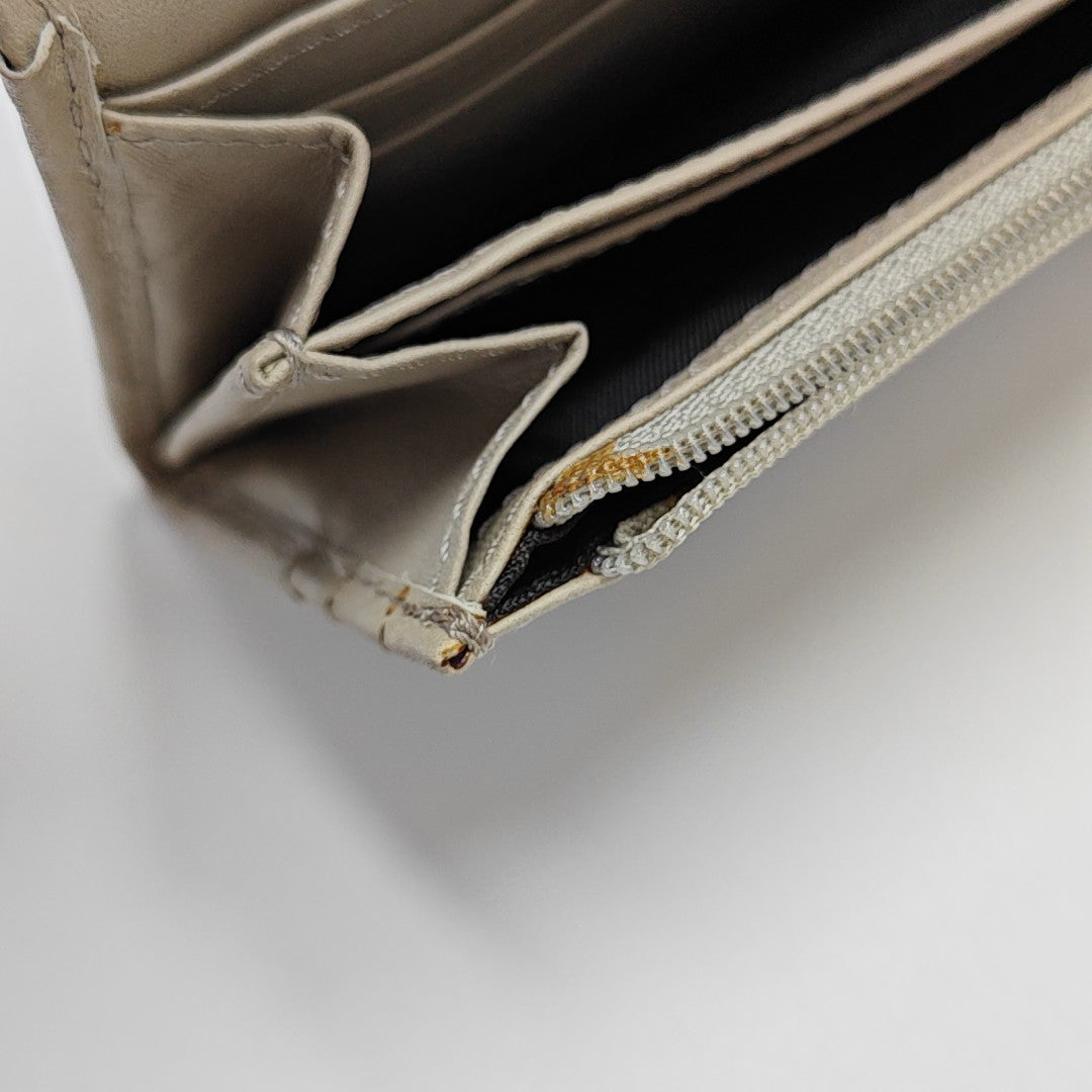 Coated Canvas Wallet Gray
