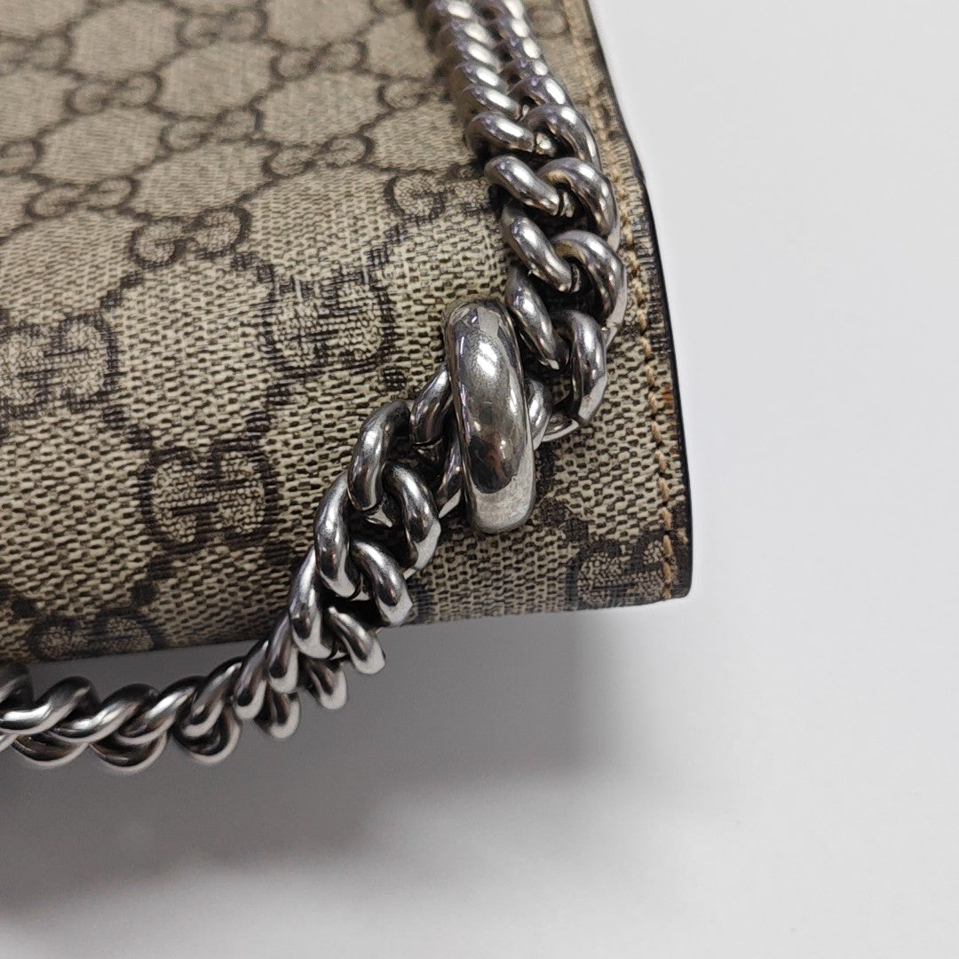 Dionysus Mini Monogram Coated Canvas Beige