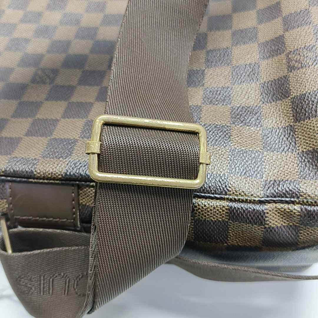 BROADWAY Damier Ebene Coated Canvas Brown