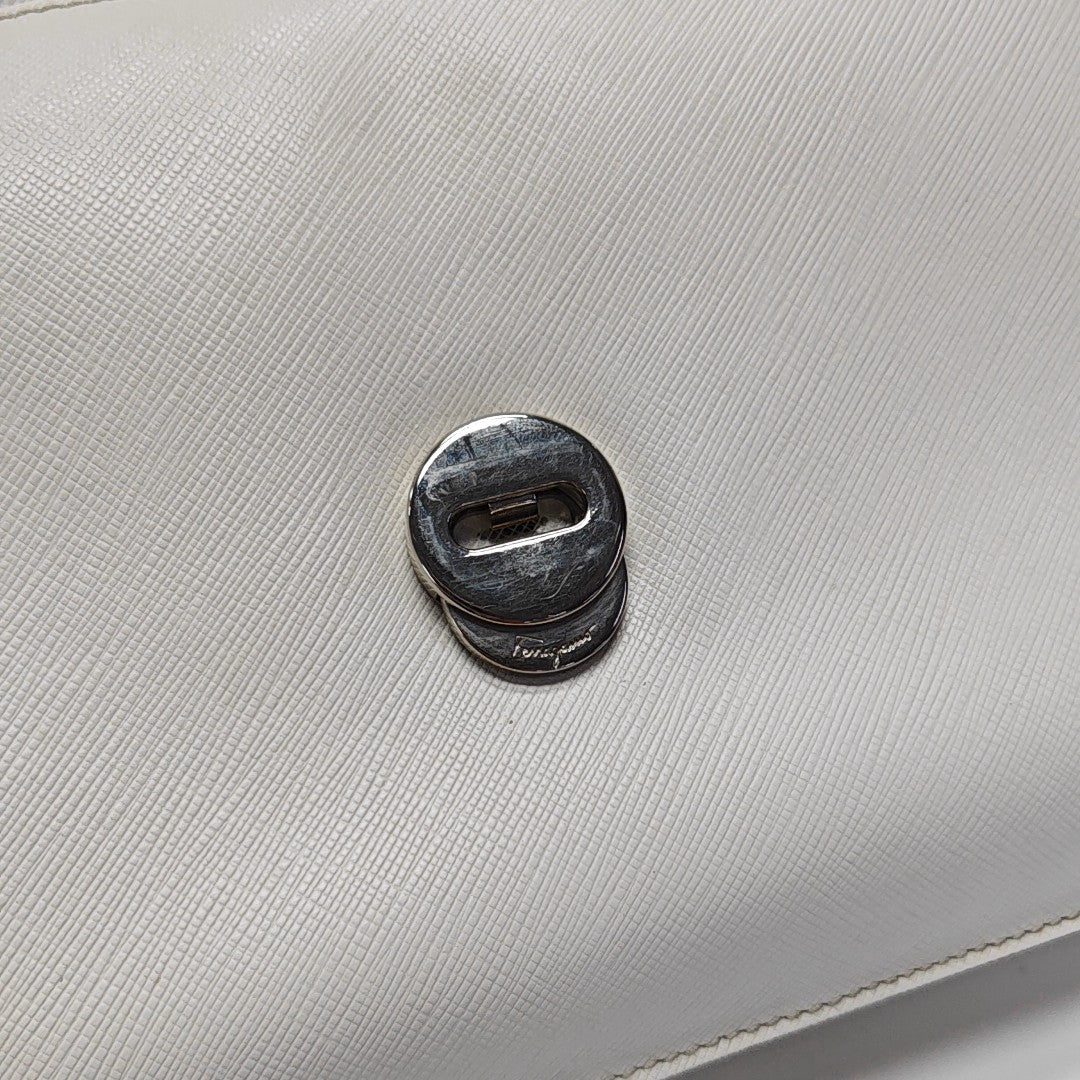 Calfskin Crossbody Bag White