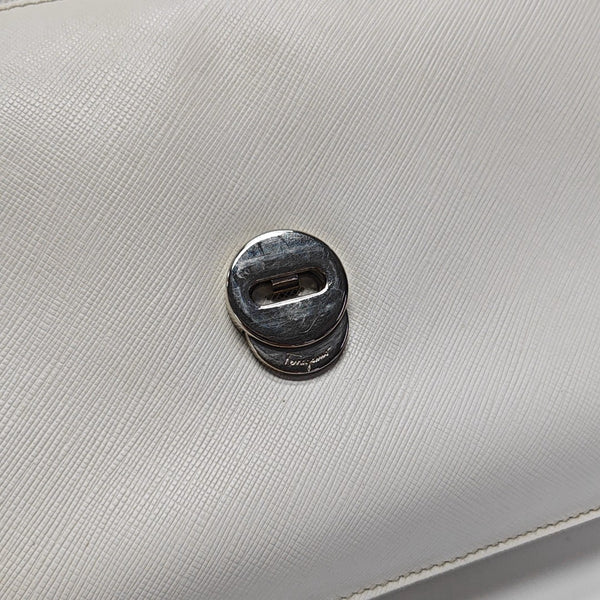 Calfskin Crossbody Bag White