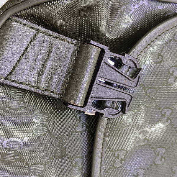 GG Imprime Monogram Coated Canvas Green