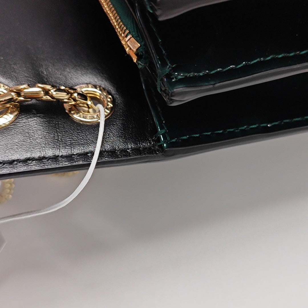 SERPENTI FOREVER Quilted Patent Leather Green